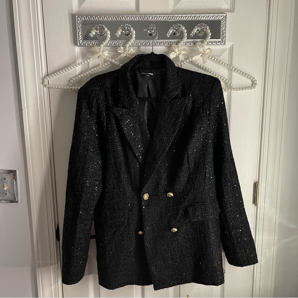 Oversized Sequin Blazer